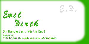 emil wirth business card